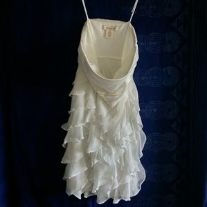 Strapless White Formal Dress